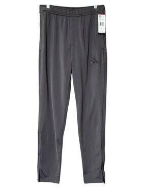 adidas Tricot Track Pants Men’s M Grey Strata Tapered Zip Pockets Zip Hem NWT